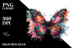 Colorful Butterfly Paint Splash, Transparent PNG Product Image 2