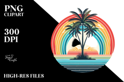 Retro Tropical Tree Rainbow, 20 oz Tumbler Product Image 2