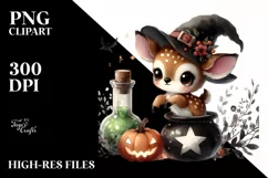Cute Halloween Baby Deer, Transparent PNG Product Image 3