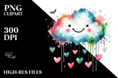 Colorful Cloud Painted PNG Product Image 2
