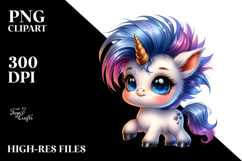 Expressive Baby Unicorn PNG Product Image 2