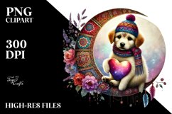 Puppy Boho Watercolor PNG Product Image 2