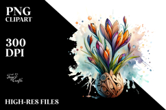 Wooden Crocus, Stained Clipart Product Image 2