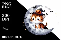 Simple Baby Tiger Halloween PNG Product Image 1