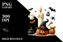 Funny Halloween Candle PNG Product Image 2