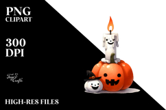 Funny Halloween Candle PNG Product Image 2