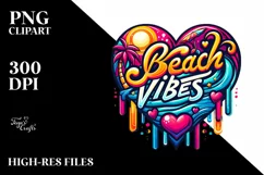 Vibrant Summer Beach Vibes Illustration PNG Product Image 3