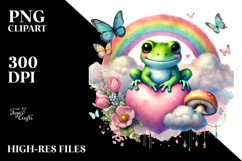 Baby Frog with Hearts PNG Product Image 2