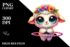 Baby Lamb Hula Hoop PNG Product Image 2