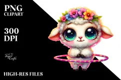 Baby Lamb Hula Hoop PNG Product Image 2