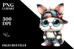 Cute Baby Rabbit in Beachwear PNG Product Image 2
