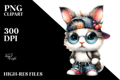 Cute Baby Rabbit in Beachwear PNG Product Image 2