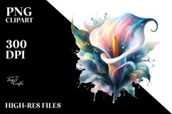 Calla Lily Watercolor Splash Clipart Product Image 3