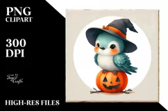 Cute Halloween Hummingbird PNG Product Image 3
