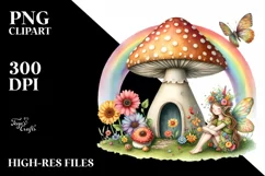 Fruit Rainbow Fairy House Illustration Product Image 1