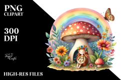 Fruit Rainbow Fairy House Illustration Product Image 2