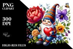 Gnome Flower Sitting PNG Product Image 2