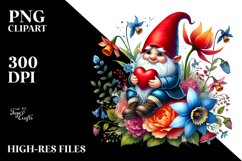 Gnome Flower Sitting PNG Product Image 2