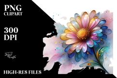 Shiny Gerbera Flower PNG Product Image 2