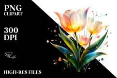 Tulip Made of Material, Summer Splash PNG Product Image 2