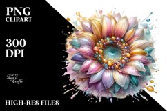 Detailed Sunflower in Material PNG Product Image 3