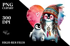 Baby Penguin with Heart PNG Product Image 2
