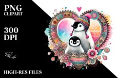 Baby Penguin with Heart PNG Product Image 2