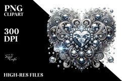 Diamond Material Heart PNG Product Image 2