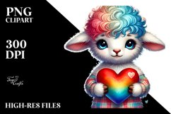 Baby Lamb with Heart PNG Product Image 2