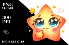 Funny Baby Face Star, Transparent PNG Product Image 3