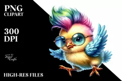 funny Baby Chicken Jumping PNG Product Image 3