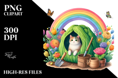 Fruit Rainbow Cat House Illustration Product Image 2