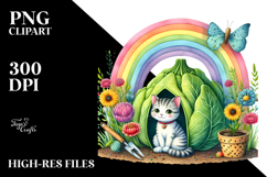 Fruit Rainbow Cat House Illustration Product Image 2
