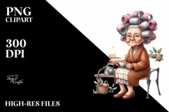 Character Tea Cup Hair Curlers Watercolor Product Image 3