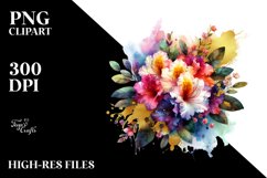 bouquet,Rhododendron Splash Clipart Product Image 1