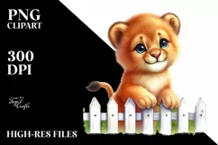 Cute Small Baby Lion Clipart Product Image 3