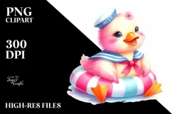 Colorful Baby Duck PNG Product Image 2