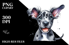 Watercolor Baby Great Dane PNG Product Image 2