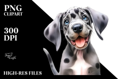 Watercolor Baby Great Dane PNG Product Image 2