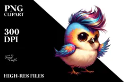 Expressive Baby Bird, Watercolor PNG Product Image 2