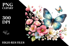 Cute Butterfly of Spring Flowers, Transparent PNG Product Image 2