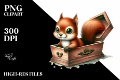 Cute Baby Squirrel Popping Out, Transparent PNG Product Image 1