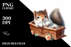 Cute Baby Squirrel Popping Out, Transparent PNG Product Image 3