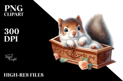 Cute Baby Squirrel Popping Out, Transparent PNG Product Image 2