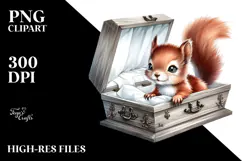 Cute Baby Squirrel for Halloween PNG Product Image 2