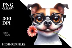 Contempt Dog with Big Eyes | Sublimation | Clipart Product Image 1