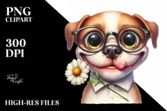 Contempt Dog with Big Eyes | Sublimation | Clipart Product Image 1