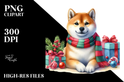 Colorful Baby Shiba Inu with Gifts, Transparent PNG Product Image 2