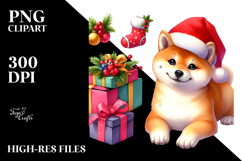 Colorful Baby Shiba Inu with Gifts, Transparent PNG Product Image 2