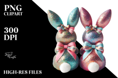 Colorful Vintage Bunny PNG Product Image 2